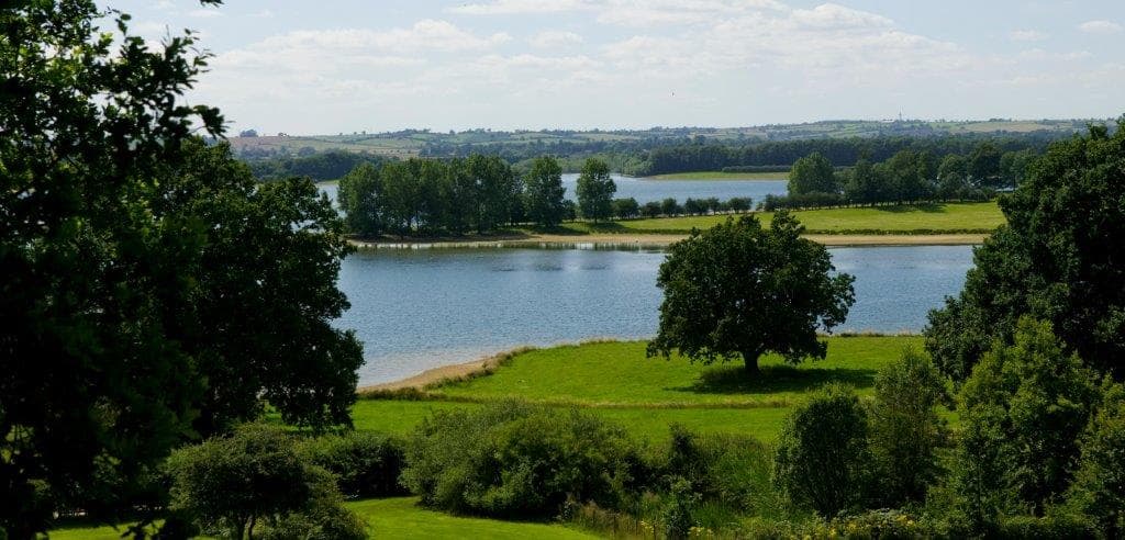 Grounds of Rutland Hall Hotel with views of Rutland Water