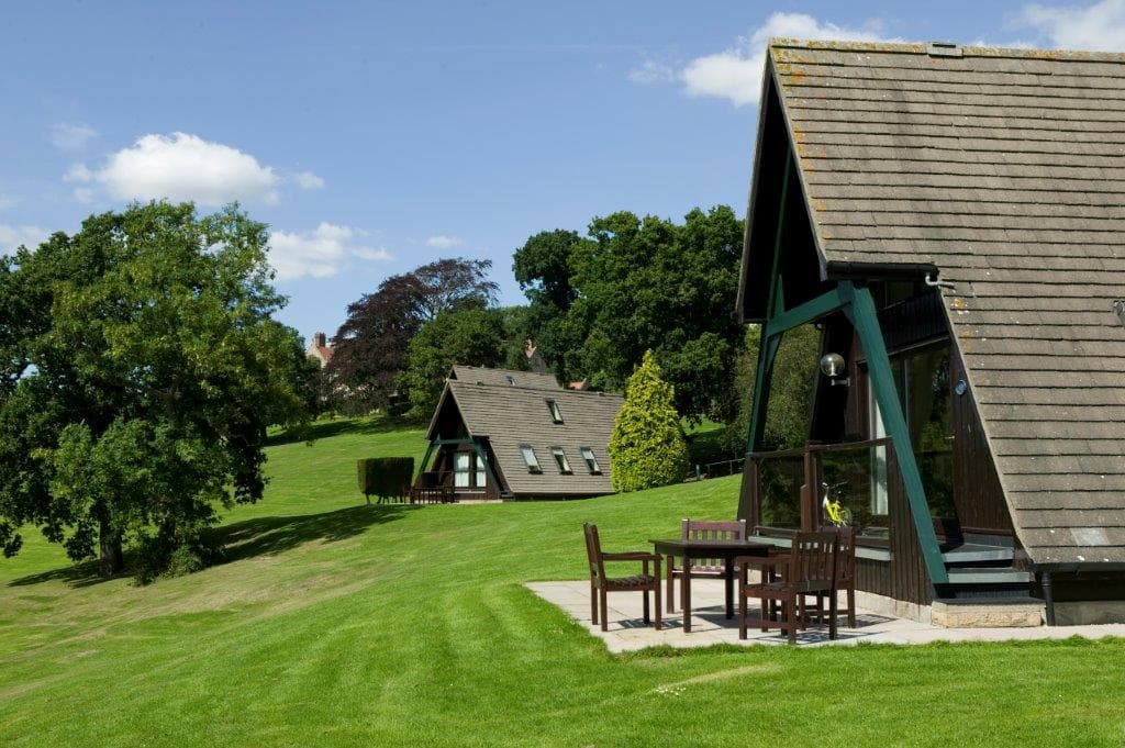 Lodges on the grounds of Rutland Hall Hotel