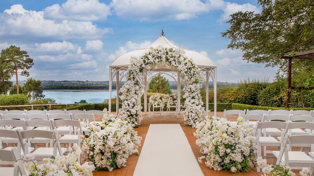 Wedding Venue, Rutland Water View, Outdoor wedding ceremony, Terrace