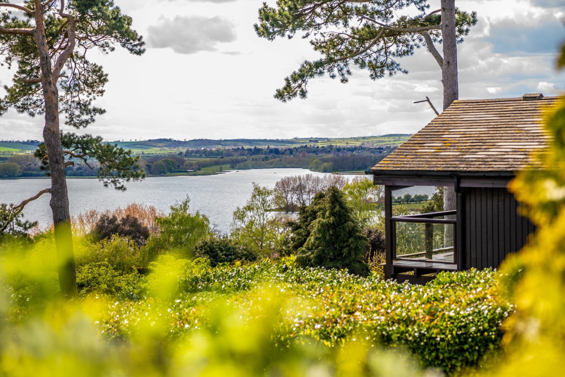 Self-catering lodge with balcony view. Rutland Hall Hotel & Spa.