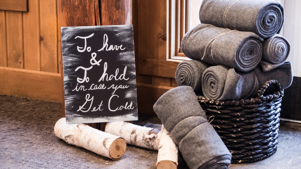 Personalised blankets to keep guests warm