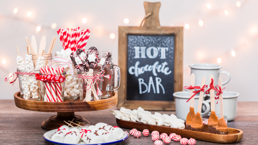 Winter wedding: hot chocolate bar
