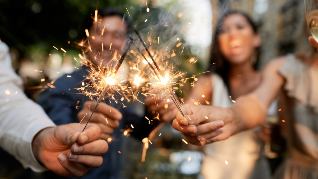 celebrations with sparklers
