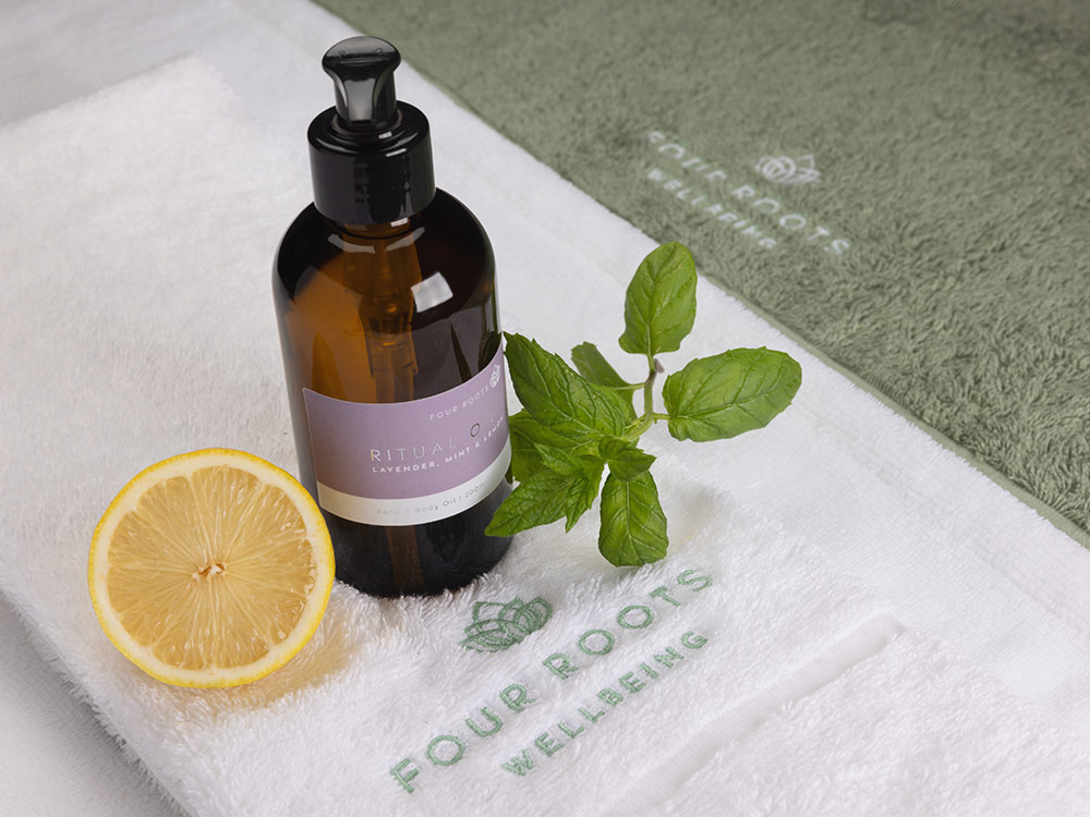 Fresh towels and natural ingredients