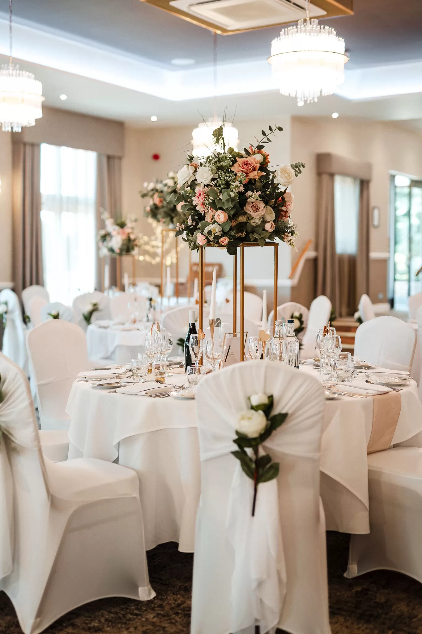 Wedding reception set up