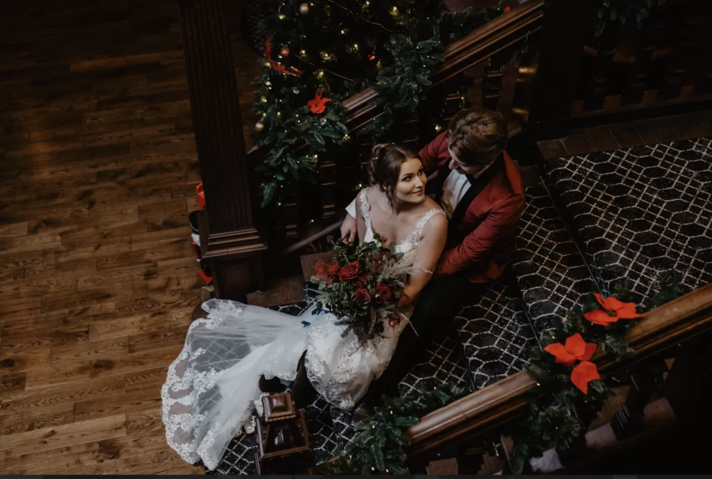 Magical winter wedding: bride and groom captured by photographer Mike Calders
