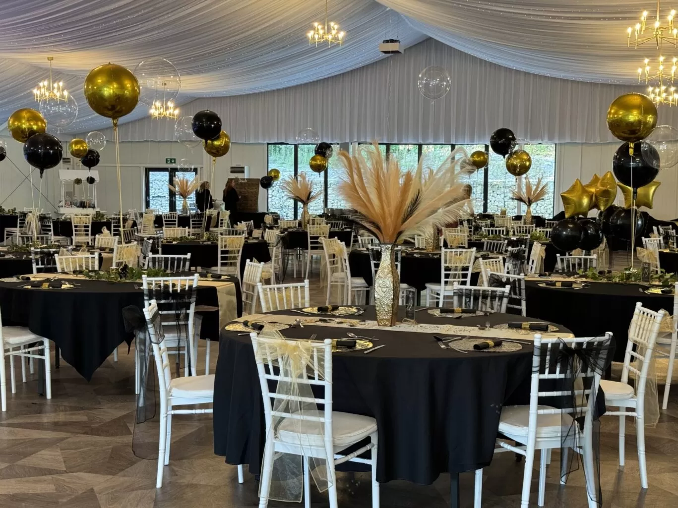 Pavilion set up for prom night