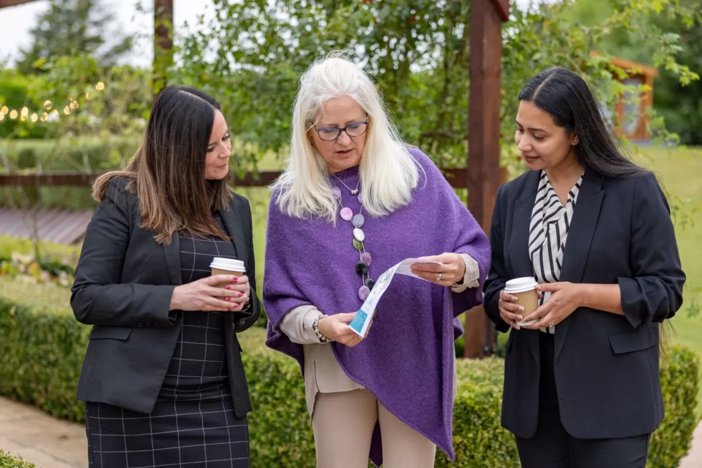 Delegates navigating the RH site with map